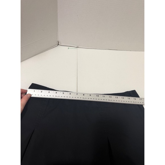 Christopher & Banks Black White Geometric Floral Border Print A-Line Skirt 10 - Picture 5 of 7